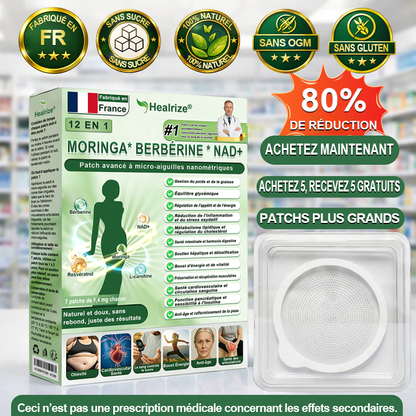 Magasin Officiel🇫🇷👉|H𝐞a𝐥r𝐢z𝐞®💪Moringa · BERBÉRINEX NAD+12-EN-1 Patch avancé à micro-aiguilles nano ✅(Une application quotidienne, résultats visibles en 7 jours)  Obésité, Diabète, Apnée du sommeil, Problèmes articulaires☀️